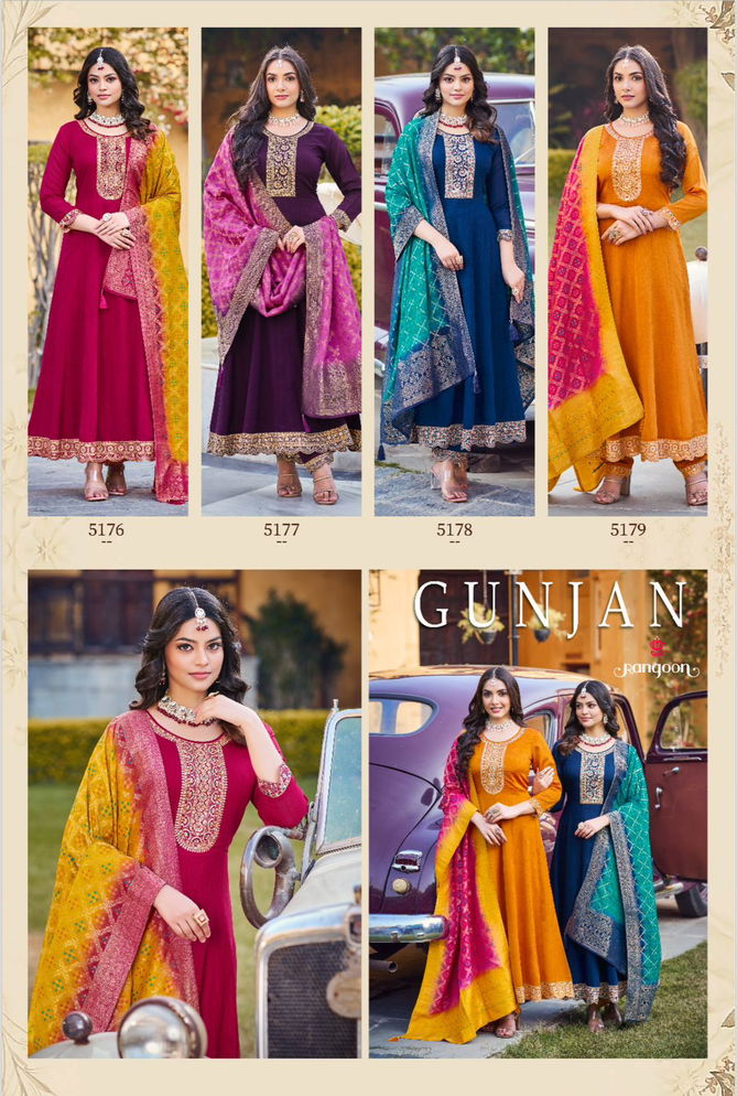 Gunjan By Rangoon Silk Embroidery Kurti With Bottom Dupatta Wholesale Price In Surat
